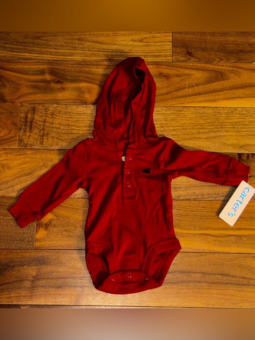 Carter's Red Hooded Long-Sleeve Baby One-Piece